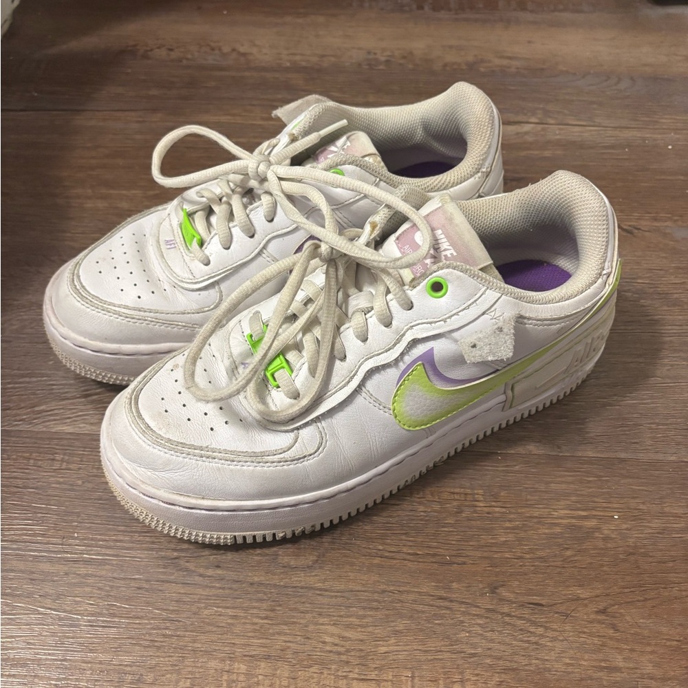 Nike Air Force 1 Low Shadow White Electric Green Women's 8.5